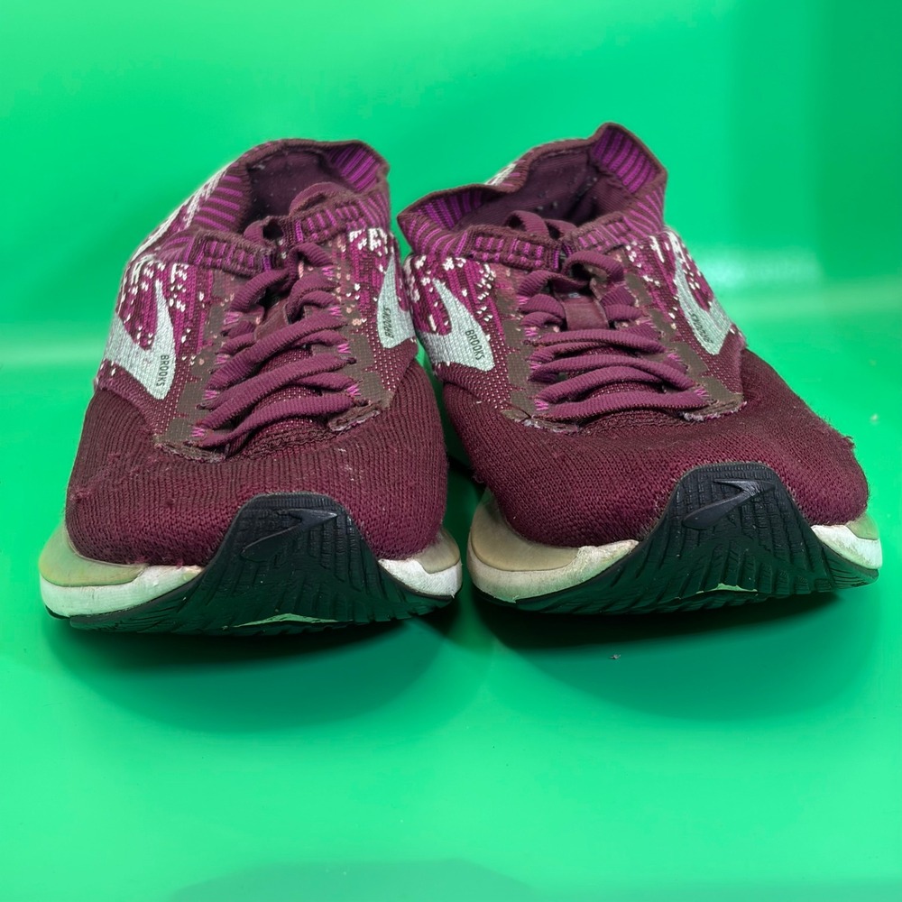 Brooks Ricochet Running Shoes Womens 8.5 B Plum/Silver DNA AMP Athletic Sneakers - Picture 4 of 8